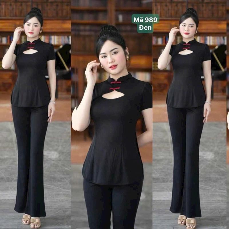 SÉT BỘ CỔ TIỀU THUN GẤM NHẬT PHỐI QUẦN ỐNG LOE CHANH SẢ Hàng về đủ Size 43-70kg 180k giảm còn 119k/1 bộ . Đặc biệt mua 2b miễn phí ship. Bao đẹp , kiểm tra hàng thoải mái. 2