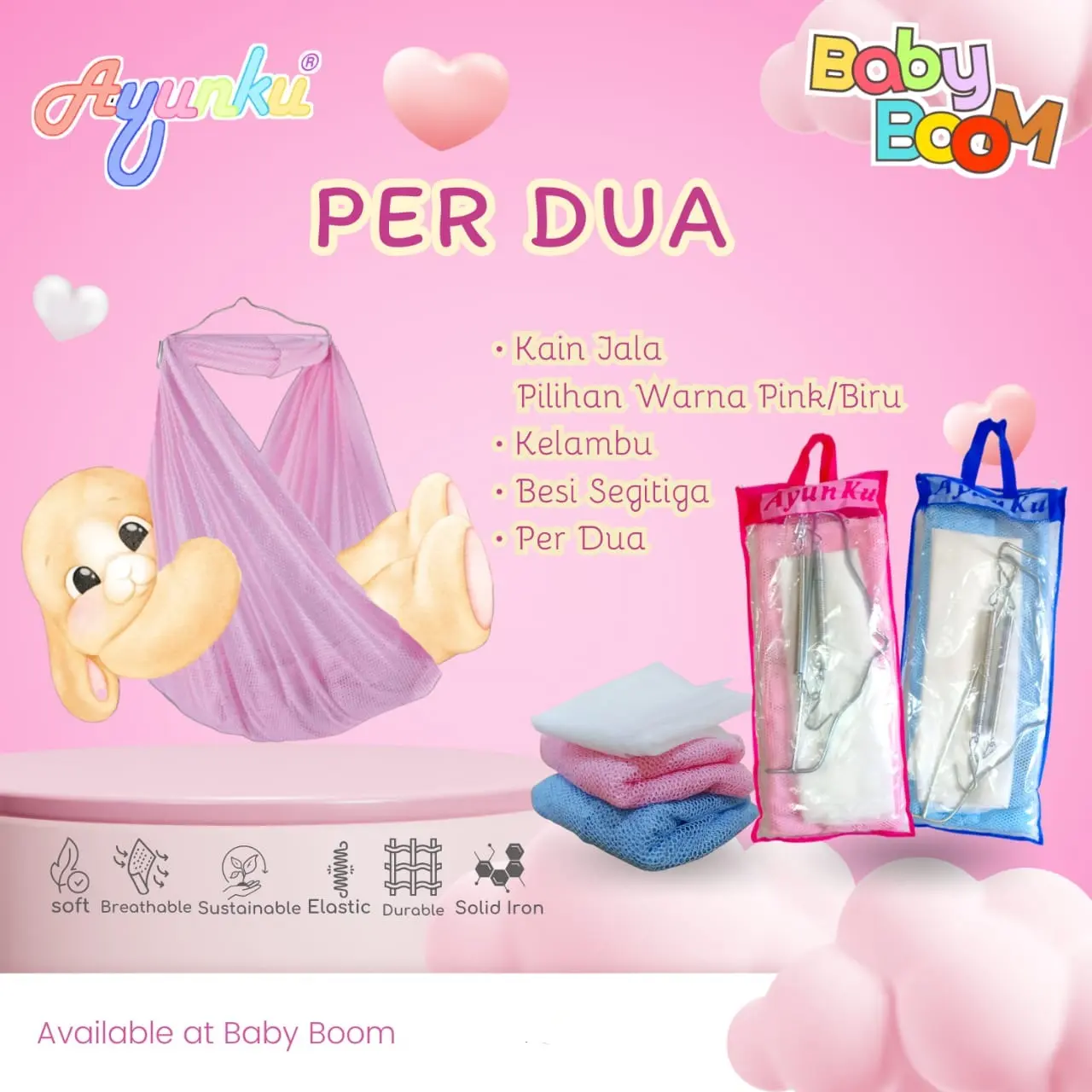 Ayunan Bayi PER 2 AYUNKU Set - Ayunan Bayi Manual 1 Paket Lengkap