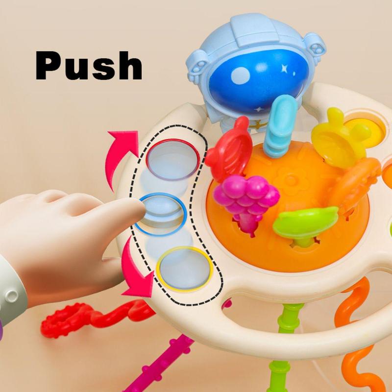 Product Introduction of Sensory Pull String Baby Toy, 1 Count Pull String Silicone Teething Toy, Learning Educational Toy, Sensory Travel Fine Motor Skills Toys For Toddlers, Baby Toys 14