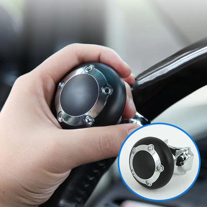 Car Steering Wheel Knob, Universal Design Steering Wheel Rotating Ball for Tractor and Boat, Easy Manoeuvring Vehicle Accessories