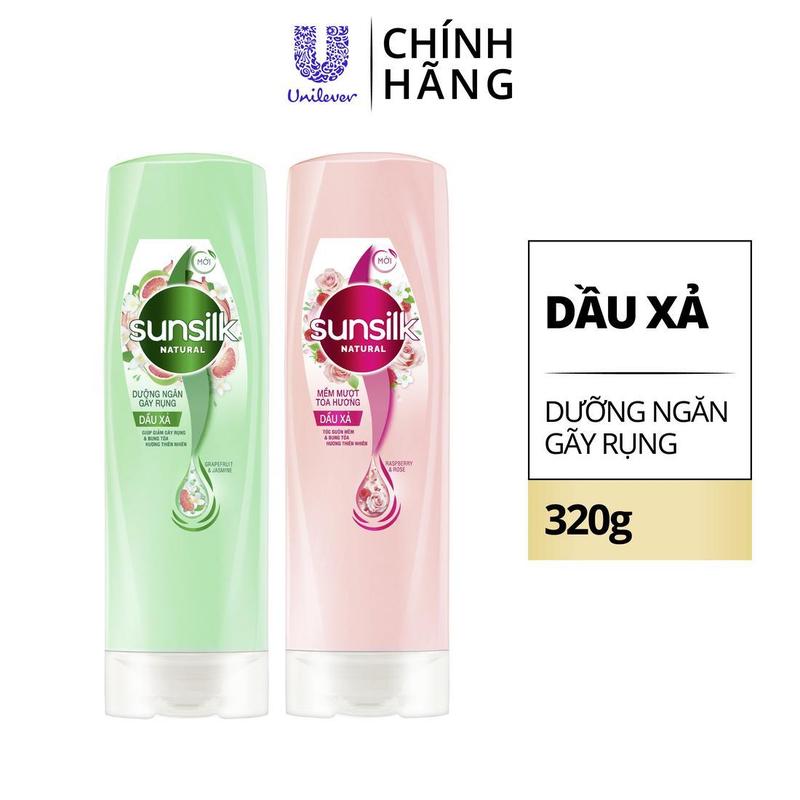 Dầu xả Sunsilk Natural thành phần thiên nhiên cho mái tóc tỏa hương và hỗ trợ giảm gãy rụng 320g [2]