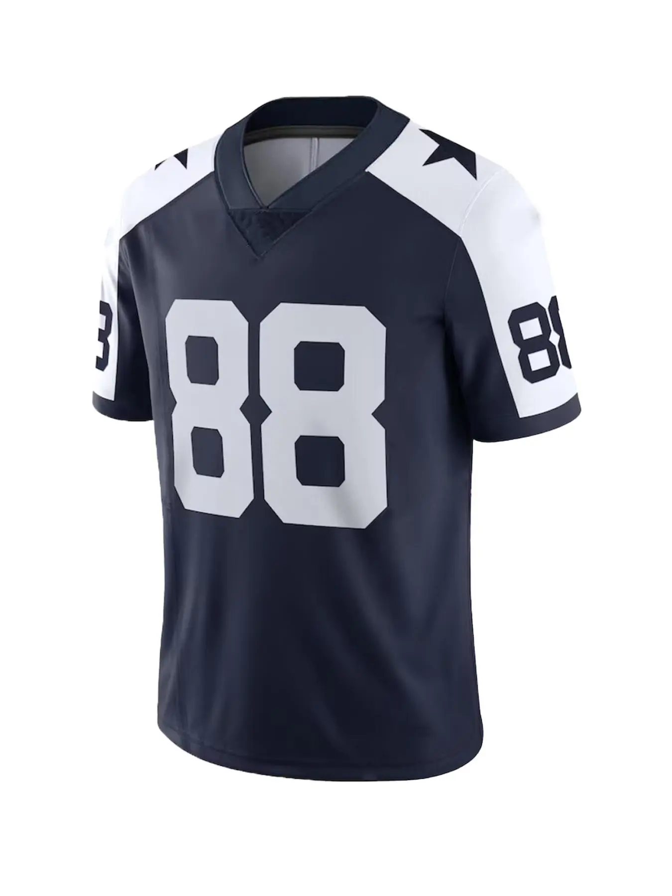 【Plus Size】Number & Star Print V Neck Short Sleeve T-shirt, Casual Breathable Sports Tee for Men, Plus Size Men's Top for Summer, Baseball Jersey