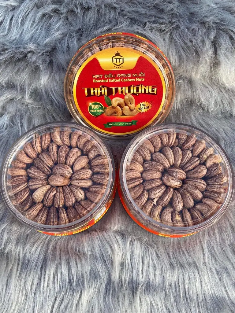 Hạt điều rang muối - Hộp tròn sếp 500gr