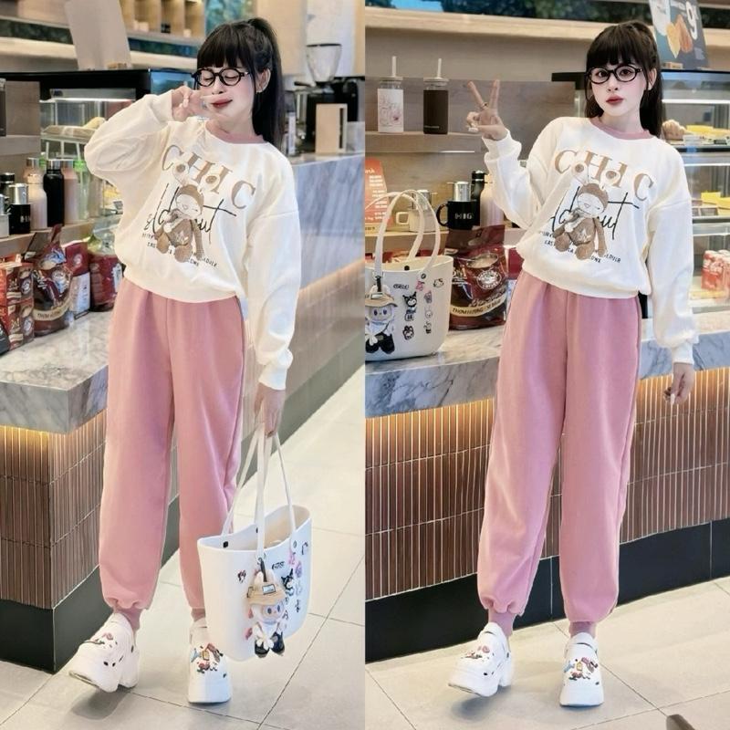 Set Bộ Quần Áo Form Vừa Freesize 40-60kg , Hoạ Tiết Hình Thỏ CHIC Cho Nữ, Chất Liệu Nỉ 2 Da, Top Women, Set Đồ Nữ Đẹp, Bộ Nỉ Thu Đông Nữ, Set Đồ Nữ Mùa Đông 8