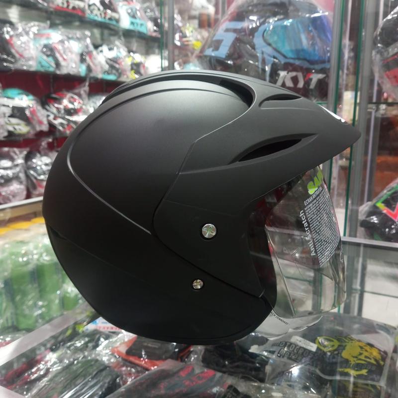 Product Introduction of Helm HIU Nico R Solid Hitam Doff Original 1