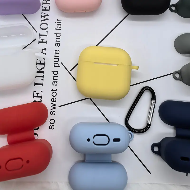 Vỏ Silicon, Thích Hợp Cho AirPods Mới 4, Vỏ Bảo Vệ Tai Nghe Bluetooth Thế Hệ Apple 4, Màu Trơn Chất Liệu Silicon