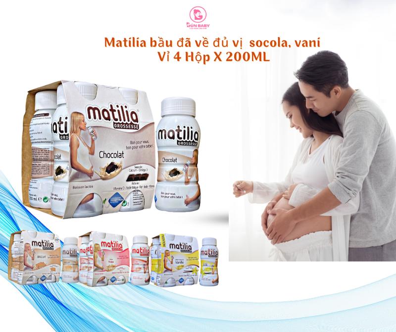 Product Introduction of Matilia đủ vị socola và vani, 4 chai x 200ml, bổ sung Axit Folic, vitamin B12, Canxi, Omega 3 (DHA/ EPA), axit béo thiết yếu, Vitamin D, Magie, Sắt 7