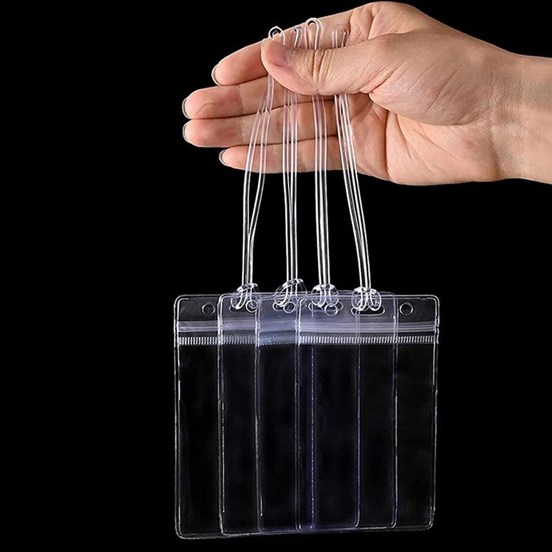 Product Introduction of 50pcs Travel Tags Plastic Bag Loops Transparent Luggage ID Label Strap Holder Lanyard Portable Travel Accessories 15