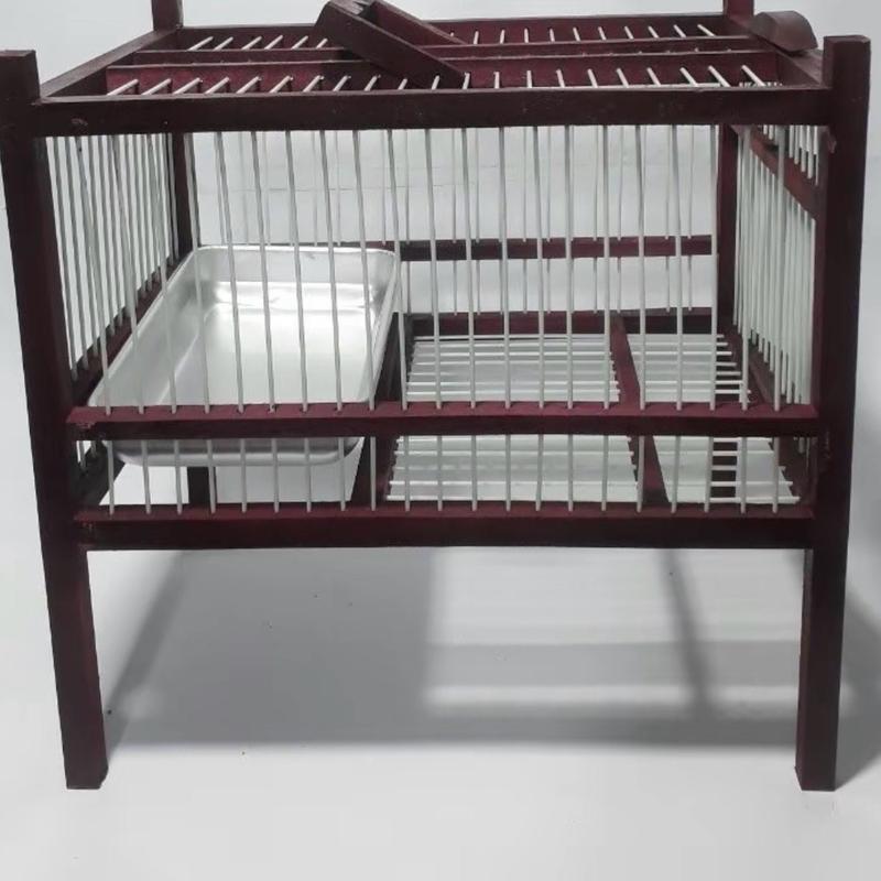 Lồng tắm cho chim chào mào, chích choè kèm khay tắm. Nan cáp Quang chống chuột độ bền chắc chắn cao. Cao 40, dài 38, rộng 29.