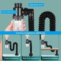 Gambar Digap Pipa Pembuangan Sifon Wastafel Flexible Sink Drain Pipe - PR518 - Hitam dari DIGAP Indonesia Kota Administrasi Jakarta Barat 3 Tokopedia