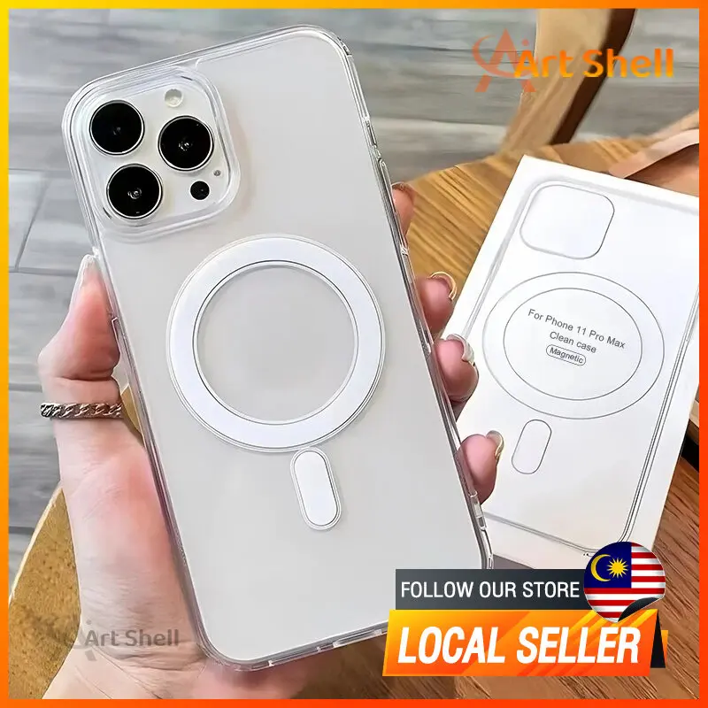 Ốp Điện Thoại Chống Sốc, Từ Tính, Trong Suốt, Chất Liệu PC Cứng, Dành Cho iPhone 16, 15, Pro Max, 14, 13, 12, 11, Pro Max, X, Xr, Xs Max, 7, 8 Plus