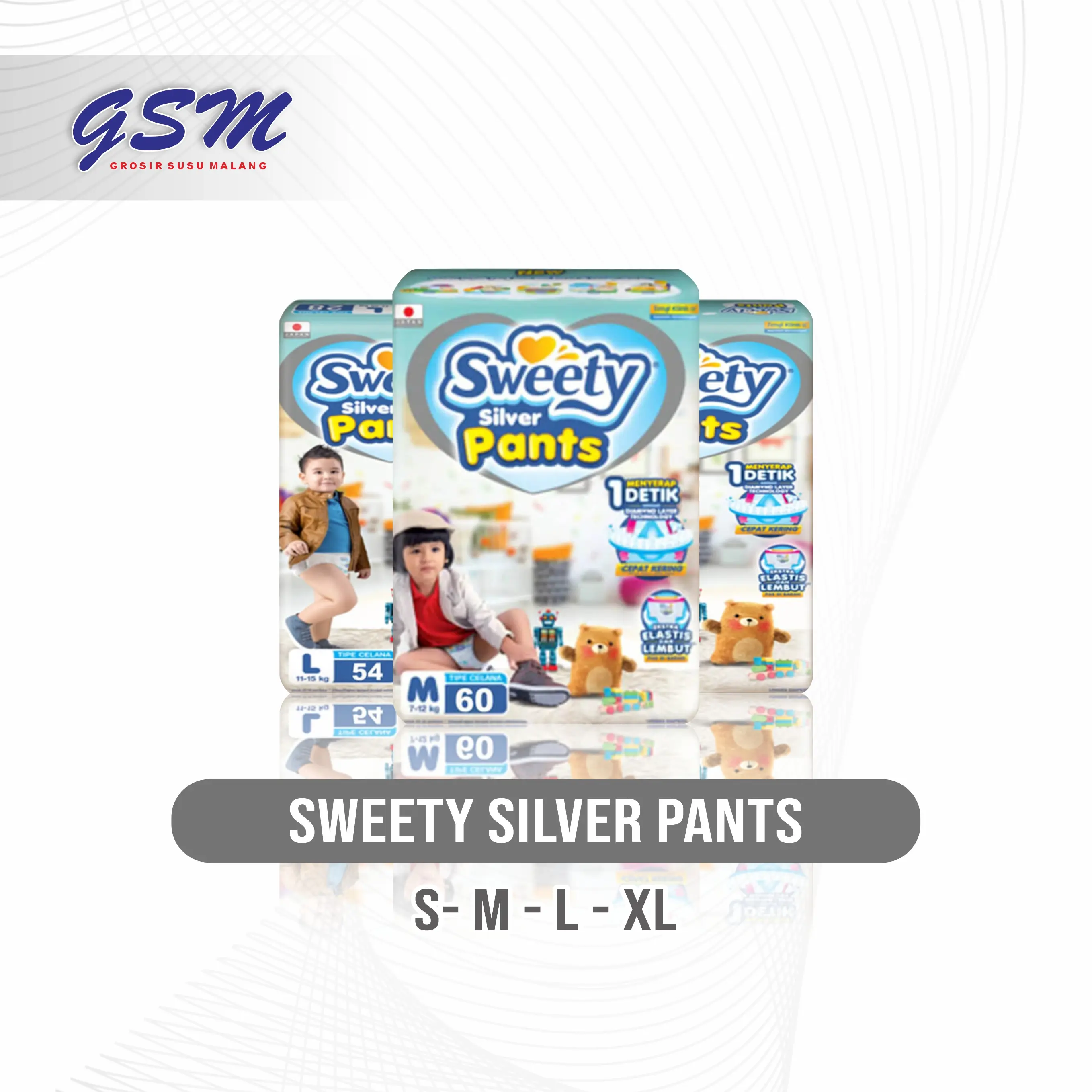 Sweety Silver Pants (S32,M30,L28,XL26)