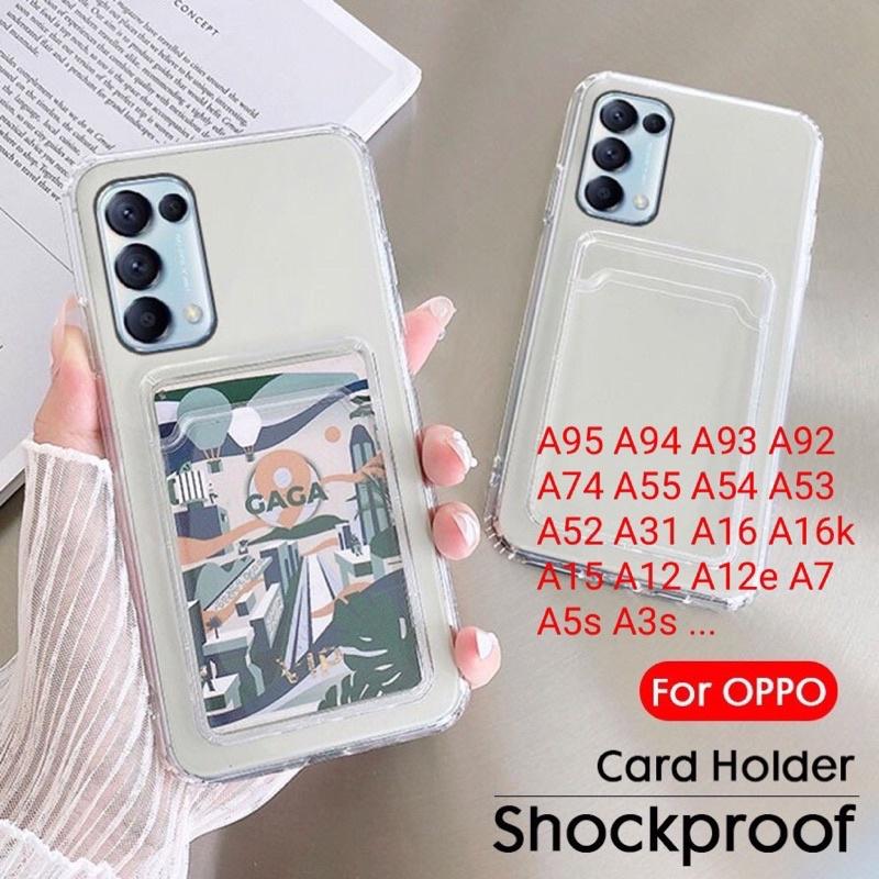 Ốp Lưng Có Ngăn Để Thẻ, Ảnh Gù Trong Chống Sốc Bảo Vệ Camera Oppo A55 A16 A15 A15s A12 A12e A7 A5s A3s