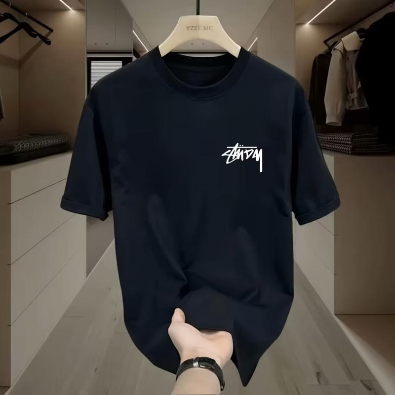 Áo Thun Cotton Thể Thao Hợp Xu hướng Dáng Rộng Rãi Và Thoải Mái, Áo Thun Cổ Tròn In Họa Tiết, Quần Áo Thường Ngày Và Thời Trang Áo Ngắn Tay Ngoại Cỡ Có Cỡ S-5XL 7