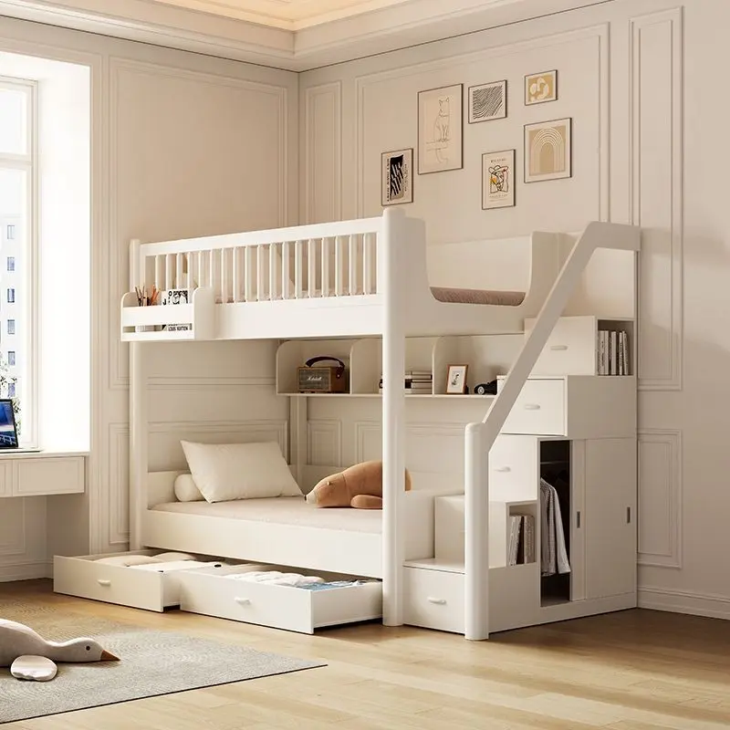 【SG Sellers】Bunk Bed Frame Bunk Beds High Low Bed Bed Frames With Storage Cabinets Same Size Bunk Beds Large Bunk Beds With Drawers Mattress Sets Closet Bunk Beds Wooden Bunk Beds