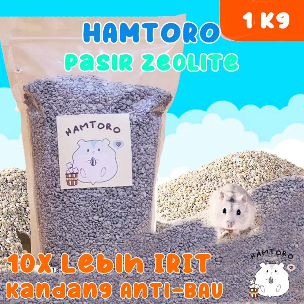Pasir Zeolit 1kg ukuran 2 pasir mandi Hamster/kucing Hamster bathing Sand