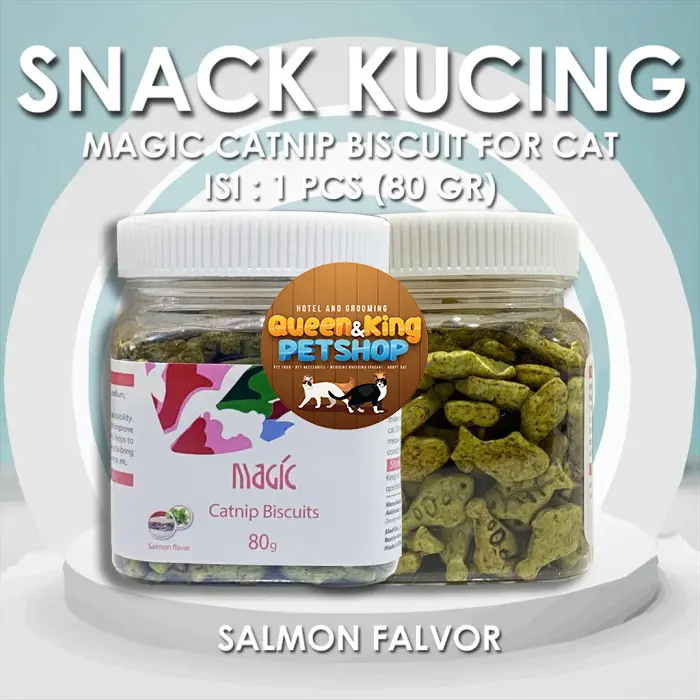 MAGIC Catnip Biscuit Salmon 80g Snack Kucing 2
