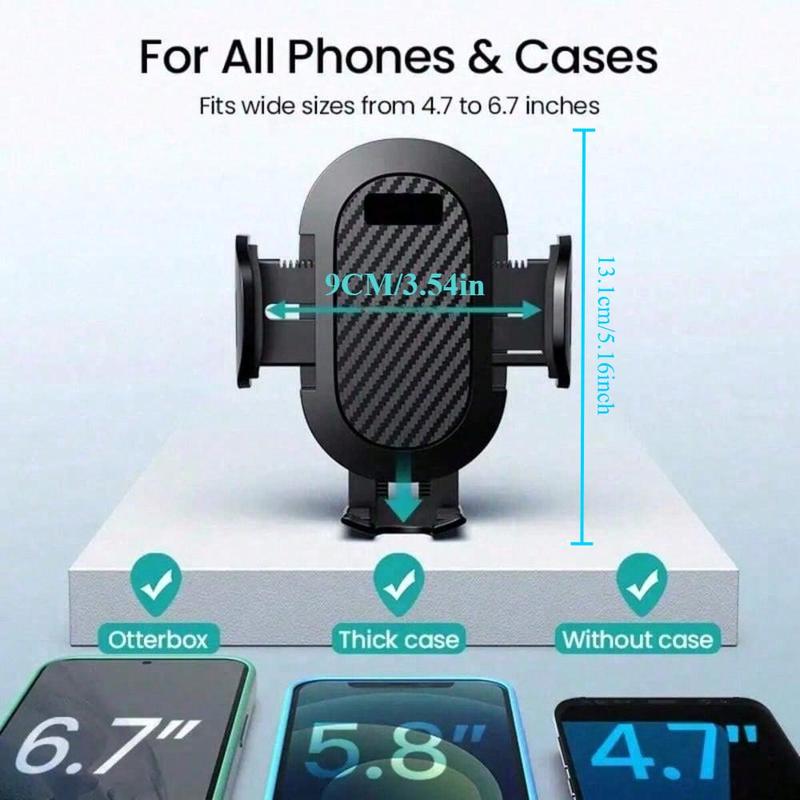 360° Rotatable Car Phone Holder, Car Dashboard Suction Cup Phone Mount, Washable Car Phone Holder for iPhone & Android, Phone Fixed Holder for Car 1