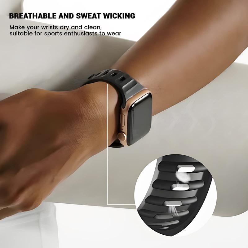 Soft Silicone Sport Strap Wristband, 1 Count Waterproof Replacement Watchband, Watch Strap for Apple Watch 4