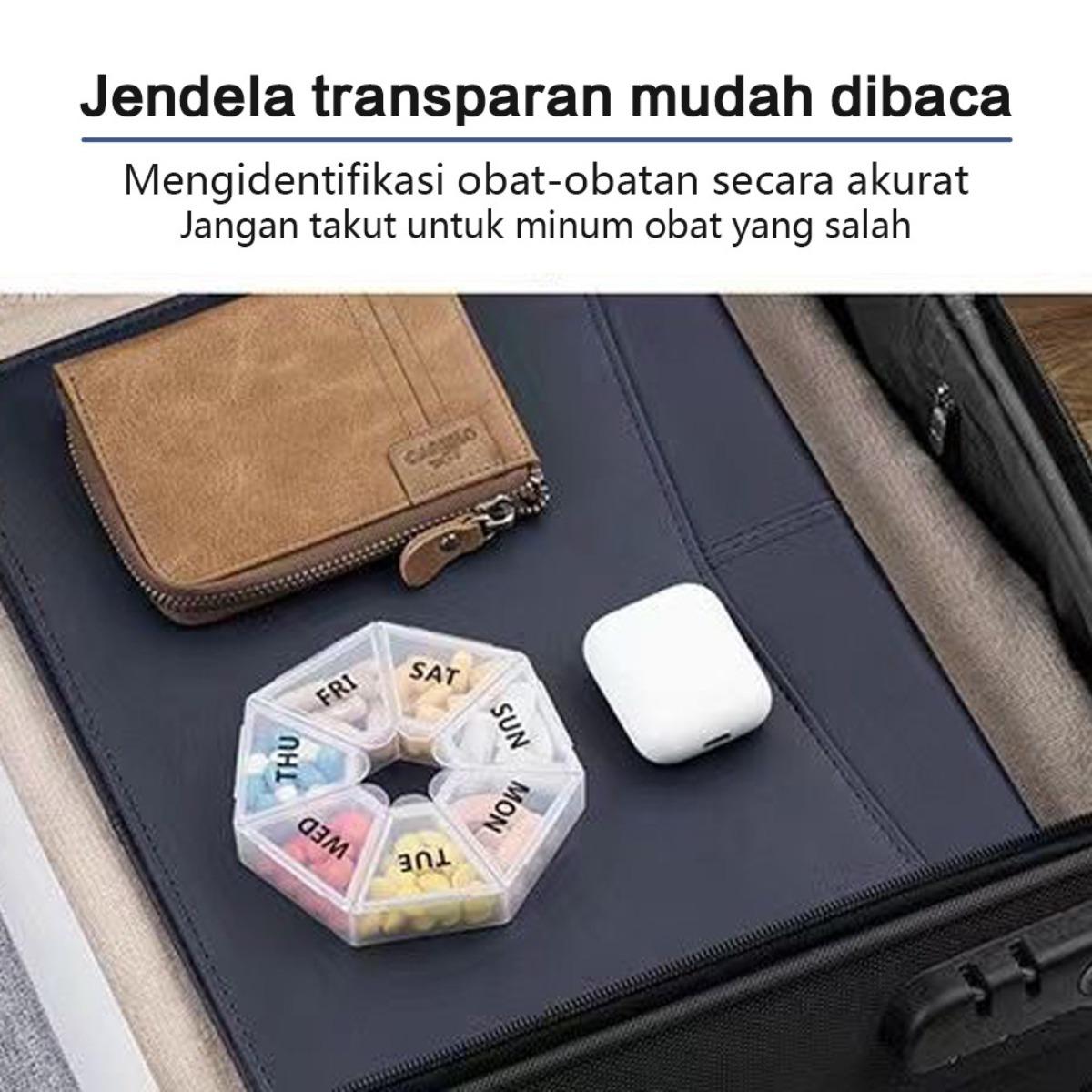 7 Sekat Kotak Pil Portable - Tempat Obat Travel, Organizer Vitamin & Suplemen, Kotak Obat Mini dengan 7 Kompartemen, Ideal untuk Perjalanan & Sehari-hari 7 Sekat Kotak Pil Portable - Tempat Obat Travel, Organizer Vitamin & Suplemen, Kotak Obat Mini dengan 7 Kompartemen, Ideal untuk Perjalanan & Sehari-hari