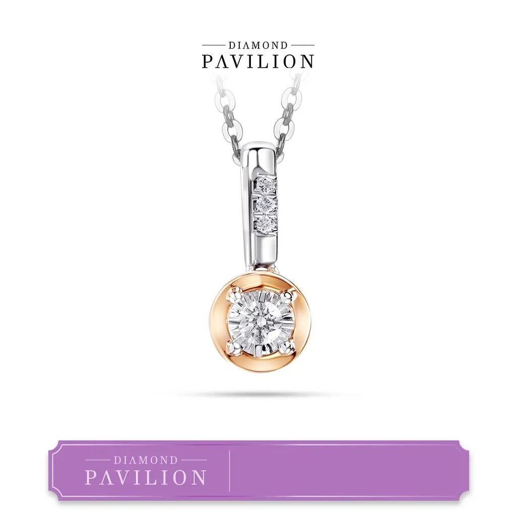 Diamond Pavilion Liontin Emas Batu Berlian Shaline pendant