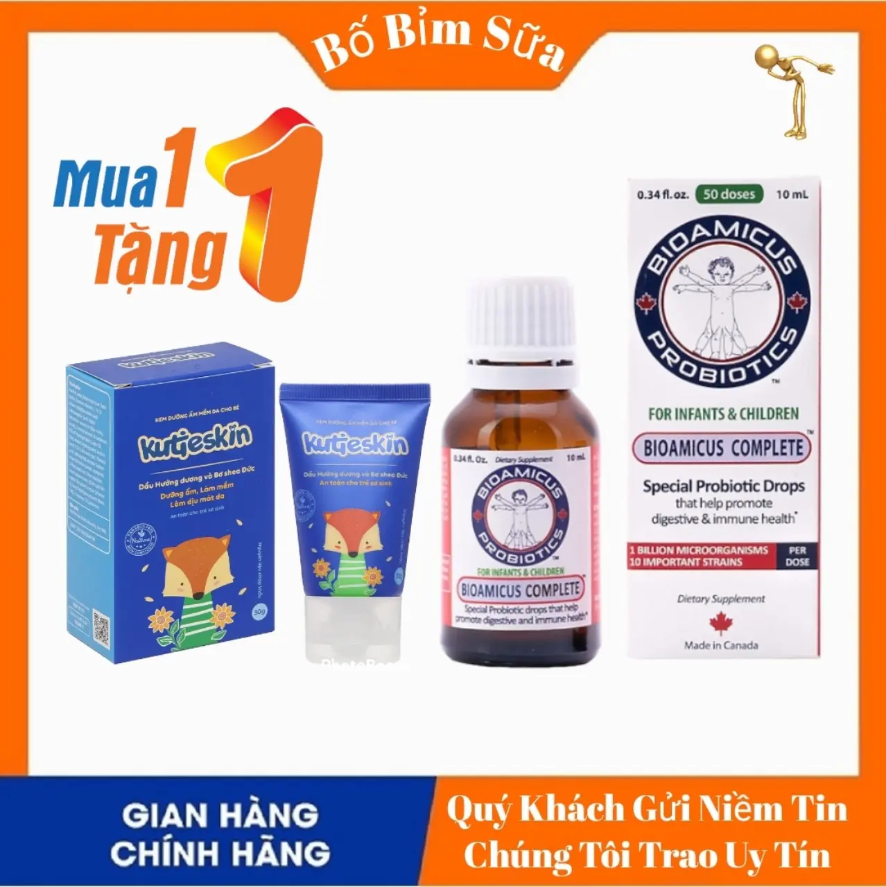 Men Vi Sinh 10 Chủng Bioamicus Hộp 10ml Hỗ Trợ Cải Thiện Đường Ruột Cho Bé Hàng Tích Điểm Công Ty Chính Hãng Vitamin