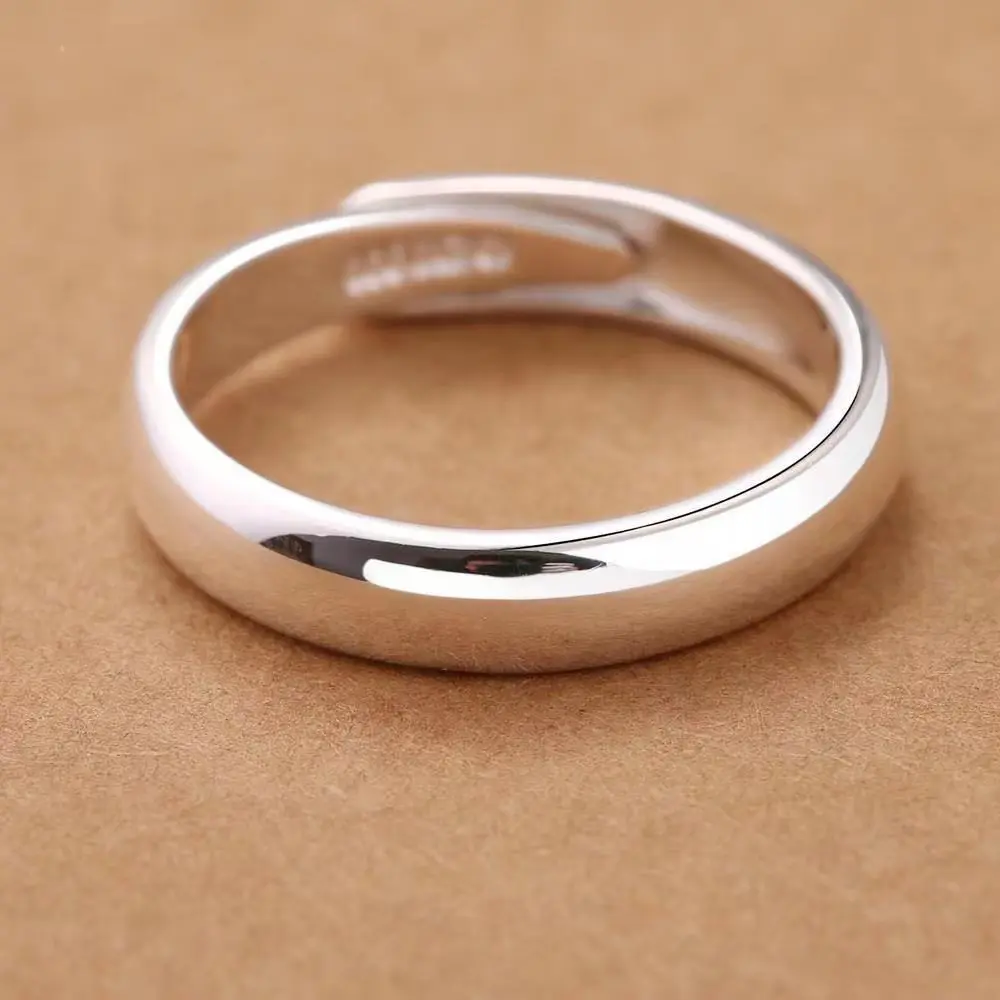 925 Sterling Silver Lover Couples Ring Sets Light Polishing Simple Original Ring for Woman Man Fashion Jewelry Circle