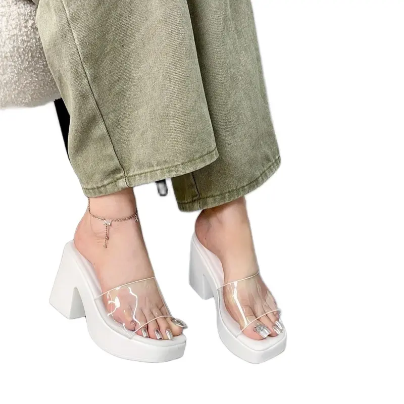 Dép xuồng gót đúp (PU2 Mica 8cm) xinh xắn thời trang Nhung Nữ 7