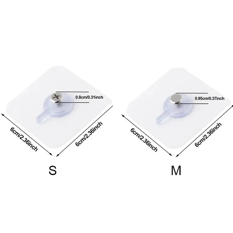 10pcs Clear Wall Sticky Hook 1