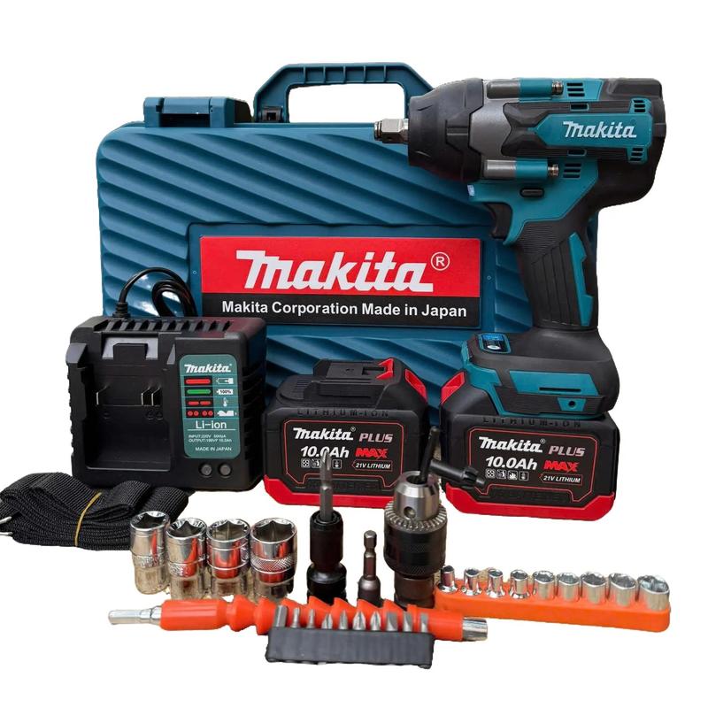 Máy siết bulong Makitaa pin 15 cell lõi đồng lực 2200nm mở ốc xe khoan tường bắt vít bắn tôn