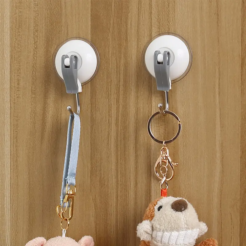 Móc Cốc Hút, 2 Chiếc, Giá Chân Không Có Thể Tháo Rời Cho Nhà Vệ Sinh, Phòng Tắm Và Nhà Bếp, Móc Treo Khăn, Móc Hút Chắc Chắn Và Không Dấu Vết, Lưu Trữ 6