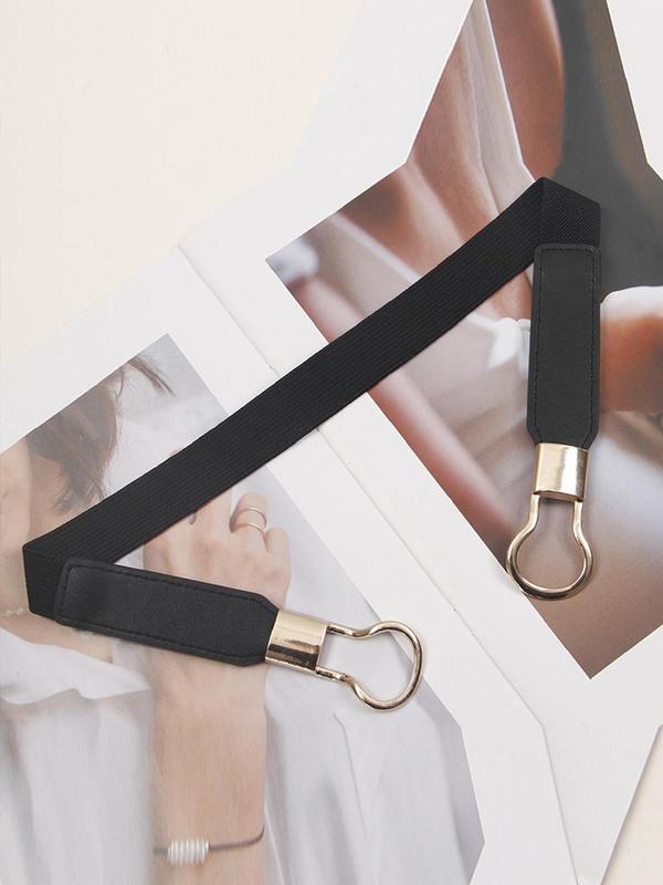 Women's Solid Color PU Buckle Belt, Fashionable Waistband for Jeans, Casual Waistband for Daily Clothing Decor, Trendy All-match & Exquisite Belt for Gift 4