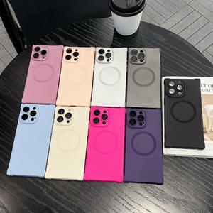 เคส TPU แม่เหล็กกันกระแทกมุมขวา, สเปรย์น้ำมัน, สำหรับ iPhone 16 Pro และ Apple 15 Pro Max, ฝาครอบป้องกันกันกระแทกแบบครอบคลุมเต็มรูปแบบที่เรียบง่าย, มาใหม่