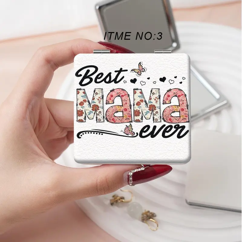 Portable Foldable Makeup Mirror, 1 Count/5 Counts Mini Handheld Makeup Mirror, Unisex All Scenes Makeup Tool for Women & Girls 6