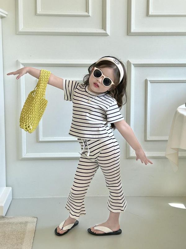 [TRÒN VÀ CAO TĂNG SIZE] Set bộ áo croptop quần leggin loe nhiều hoạ tiết chất cotton co giãn 4 chiều bé gái từ 08-25kg