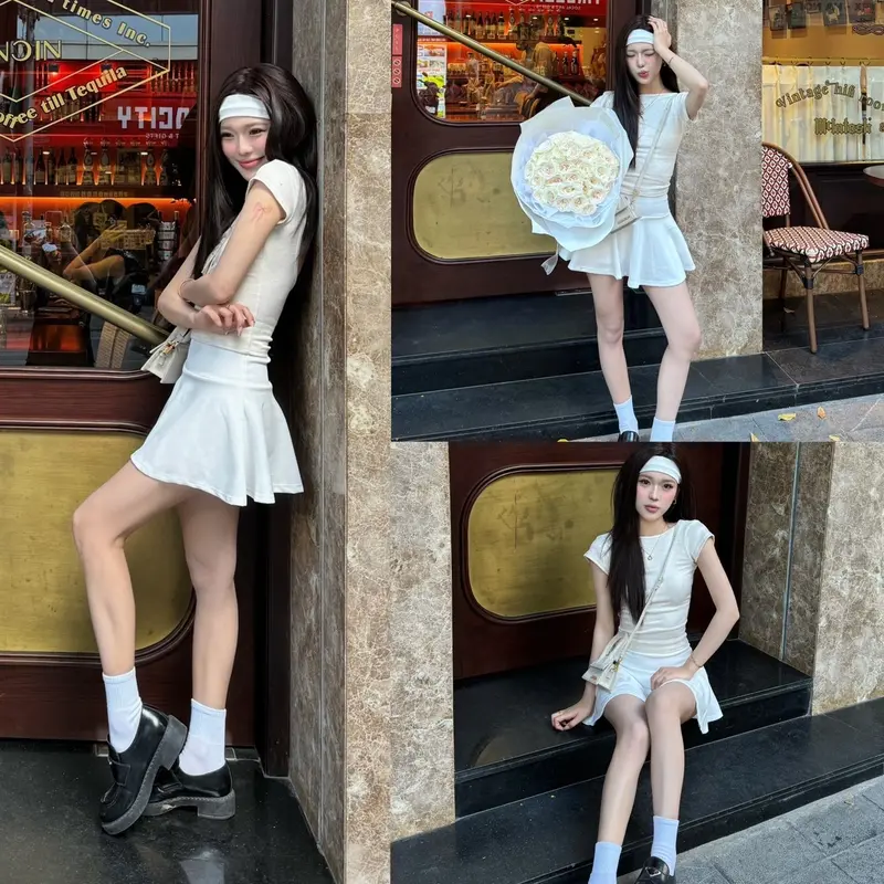 BARBIE DEROSE SKIRT (CÓ QUẦN BẢO HỘ) - Chân Váy Búp Bê Nữ Đơn Giản Lưng Cao Có Lót Chất Thun Gân Xịn 1 Mặt Women (2 MÀU) 2