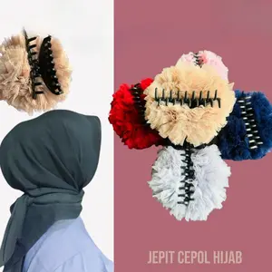 Jepitan Cepol Hijab | Scrunchie Tile Bervolume | Jepit Cepol Hijab Tile
