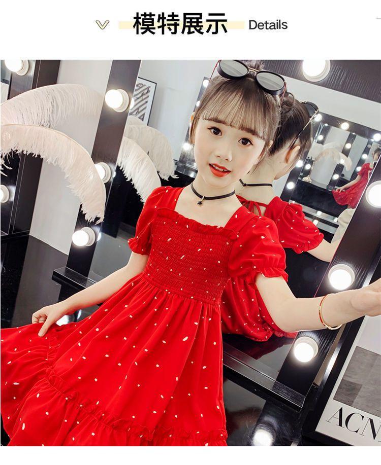 Product Introduction of Váy Voan ngắn Tay Cho Bé Gái, Cỡ Trung Bình Và Lớn, Váy Tay Phồng Cho Trẻ Em, Thời Trang, Quần Áo Trẻ Em, Hàng Mới Về Mùa Hè 2024 5