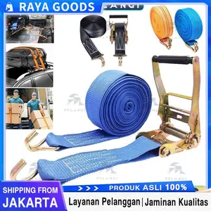 Rachet Tie Down 10 Meter 10 TON Webbing Cargo Lashing Belt Trackbelt Tali Ikat Sabuk Truk 10METER