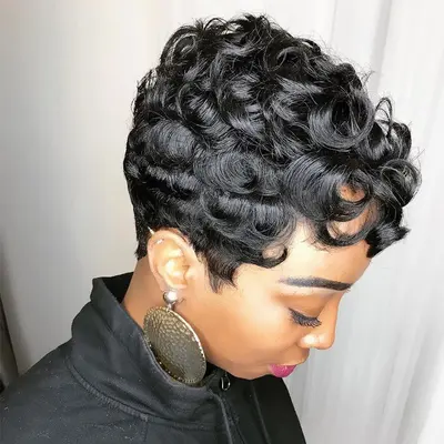 Curly weave on short hair best sale