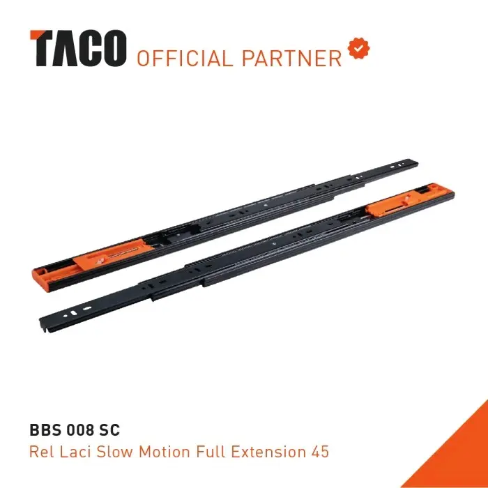 1 PASANG TACO Rel Laci Slow Motion Full Extension 45 - BBS 008 SC 1