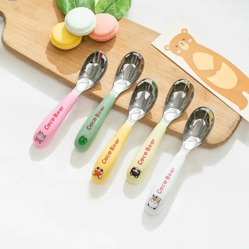 Thìa ăn dặm inox SUS 316L Cocobear Voi Cho Bé 2