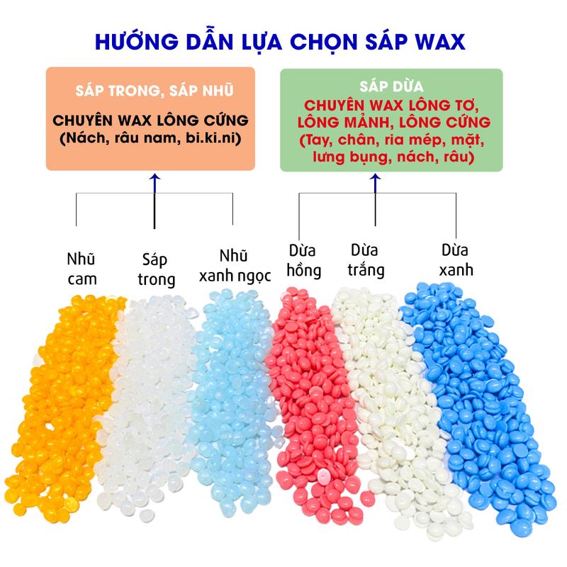 Hủ 400g Sáp Wax Lông + Que gỗ waxing - Sáp wax dẻo, wax sạch lông cứng, lông tơ Kem 1