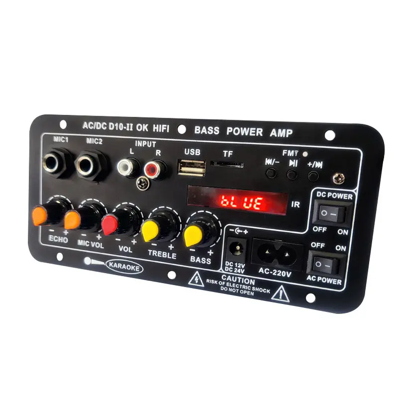 Bảng mạch khuếch đại Bluetooth, Karaoke gia đình, Âm thanh xe hơi ngoài trời, với màn hình, Hệ thống âm thanh công suất cao Nghe Nhạc Mixer