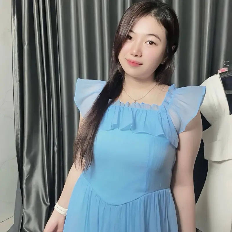 Đầm Maxi 2 Dây Dáng Dài Tay Bèo Bẹt Cổ Vuông Có Độ Co Giãn Nhẹ Thoải Mái Dạo Phố, Đi Biển Tiệc Tùng Voi Nữ 3