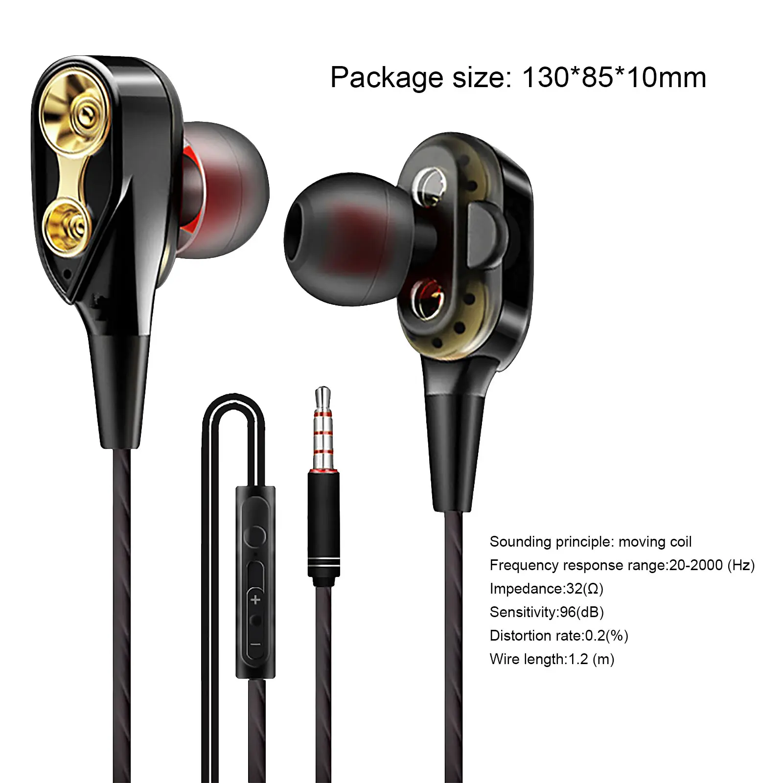 Tai Nghe Nhét Tai Nghe Có Dây, Bộ 10 Chiếc, Có Micro, Tai Nghe Trong Tai, Âm Trầm Sâu, Âm Thanh Rõ Ràng, Giắc Cắm 3,5Mm