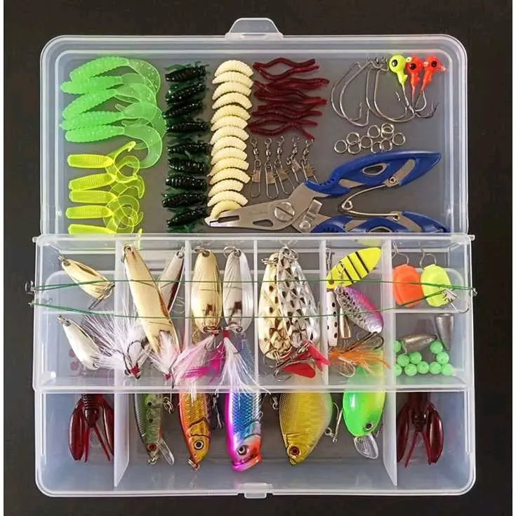 Minnow umpan Casting Set Lengkap Umpan Pancing Ikan Set Fishing 101PCS 45PCS 171PCS 140PCS 109PCS 171PCS - LIXADA Forrecci umpan ikan mujair metal jig soft frog bufo 7