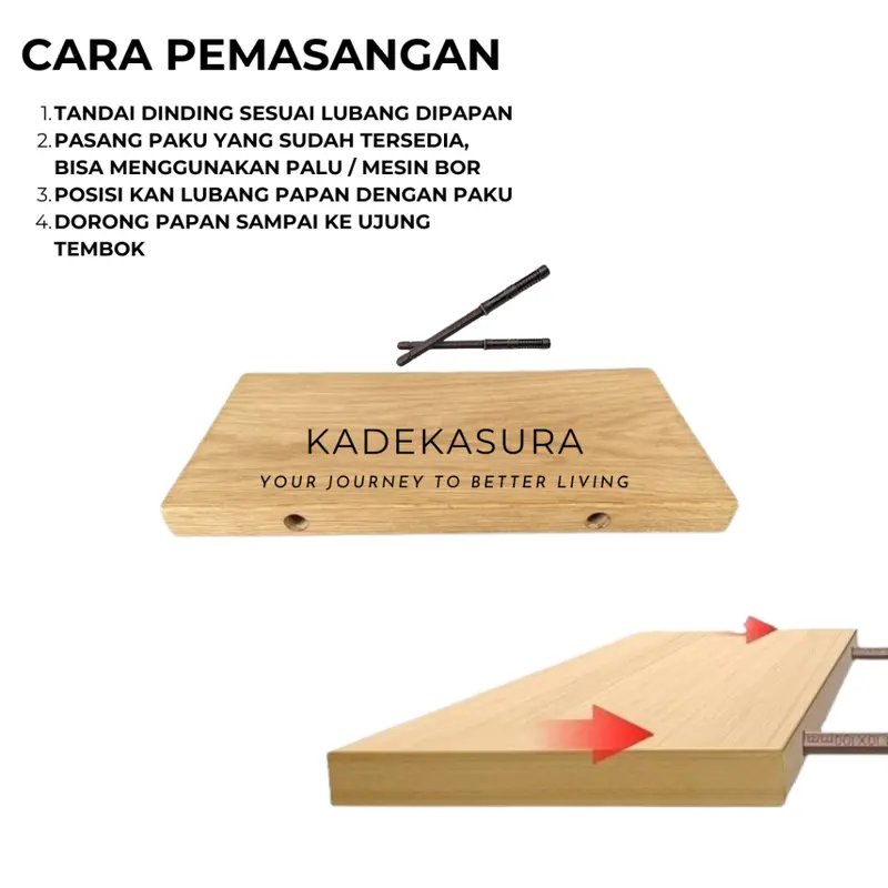 Furniture Ruang Tamu 3 Susun Terbaru Rak Ambalan Dinding Isi 3 Pcs Kayu Besi 4