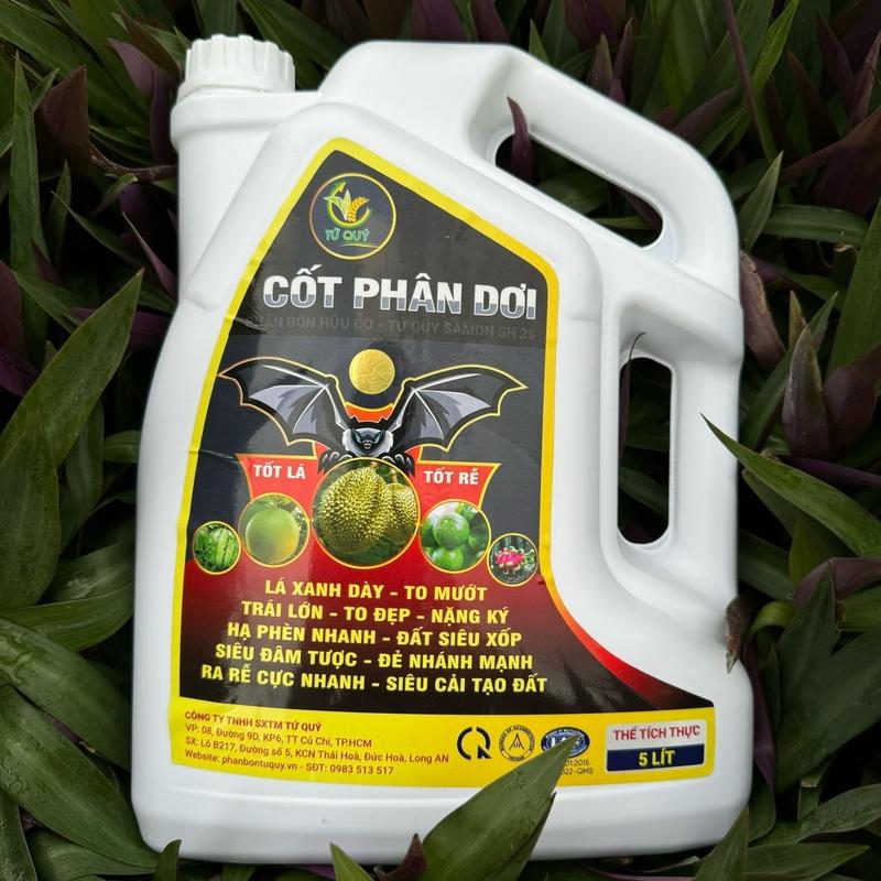 Phân Bón Hữu Cơ CỐT PHÂN DƠI ( Can 5lít ) Xanh Lá, Dày Lá, Ra Rễ, Đâm Chồi