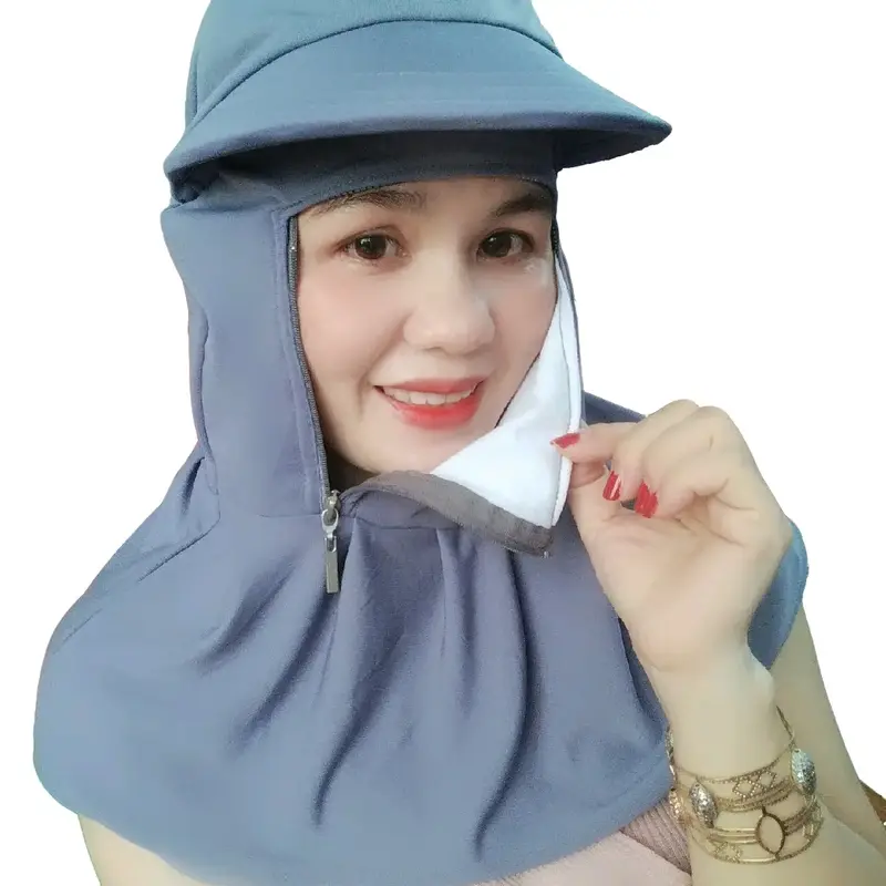 Nón khẩu trang khóa kéo bên Hong, vải thun ati-solen-thun gân, tặng kèm 2 quà ngẫu nhiên Women Nữ 1